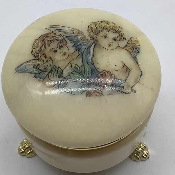 Alabaster Hand Carved Trinket Box's, Made in Italy - Picture 5 of 12